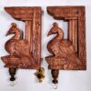 Peacock Wall Bracket Pair
