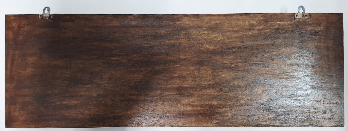 Wooden Lakshmi Ganesha Saraswathi Wall Panel