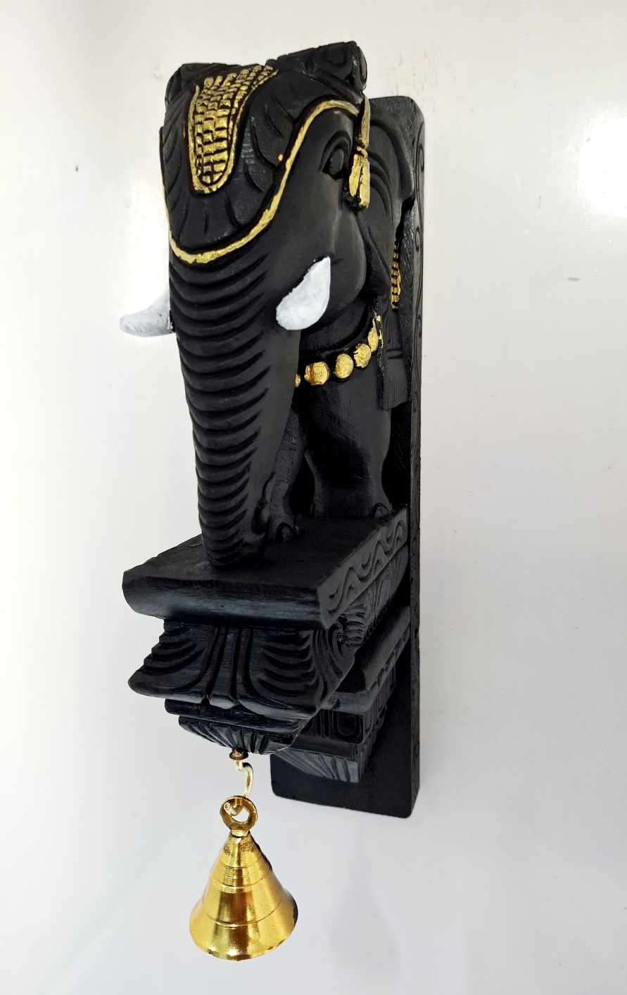 Wooden Elephant Statue Wall Bracket