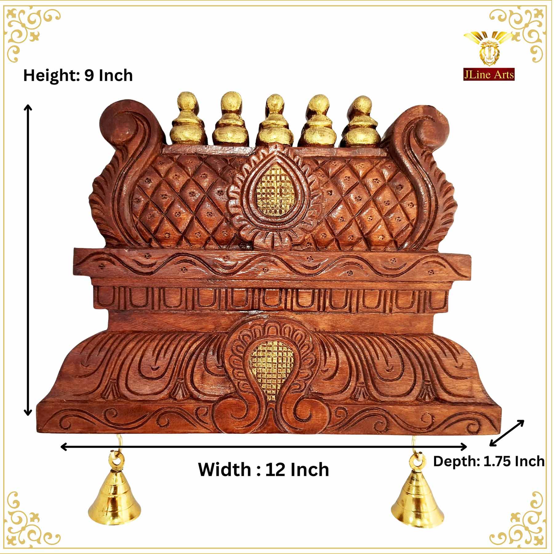 Wooden Temple Gopuram Wall Panel