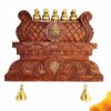 12 inch wooden temple gopuram panel hand carved South Indian mandir dome wall decor