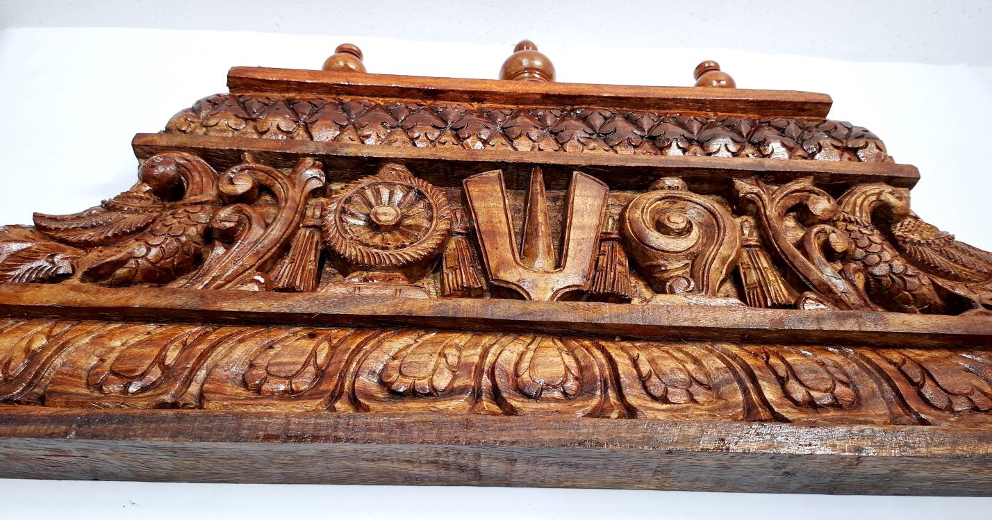 Wooden Temple Gopuram Wall Panel