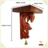 Wooden Peacock Wall Bracket