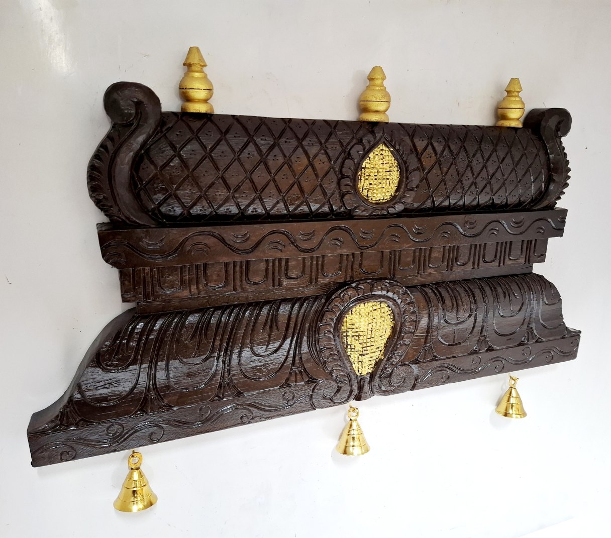 Wooden Temple Gopuram Wall Panel