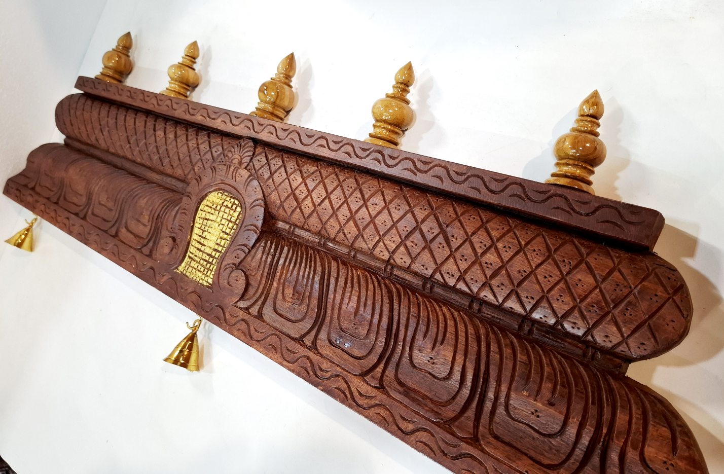 Wooden Temple Gopuram Wall Panel