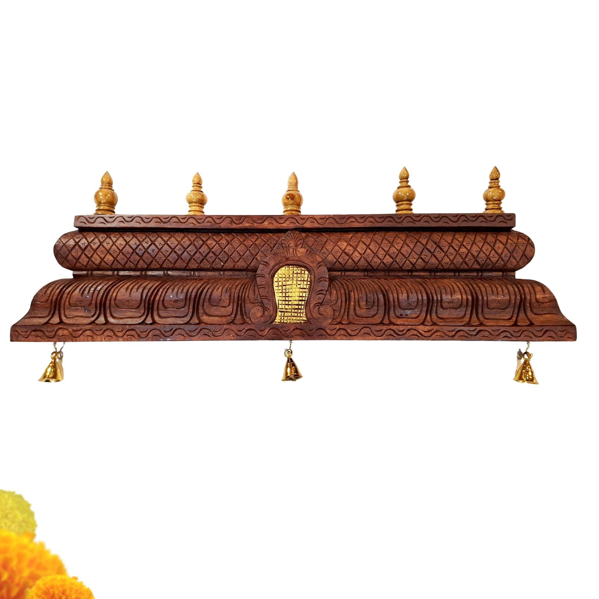 Wooden Temple Gopuram Wall Panel