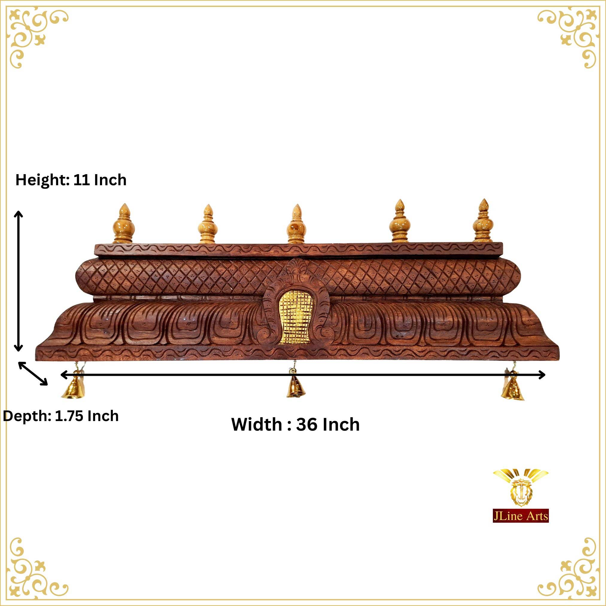Wooden Temple Gopuram Wall Panel