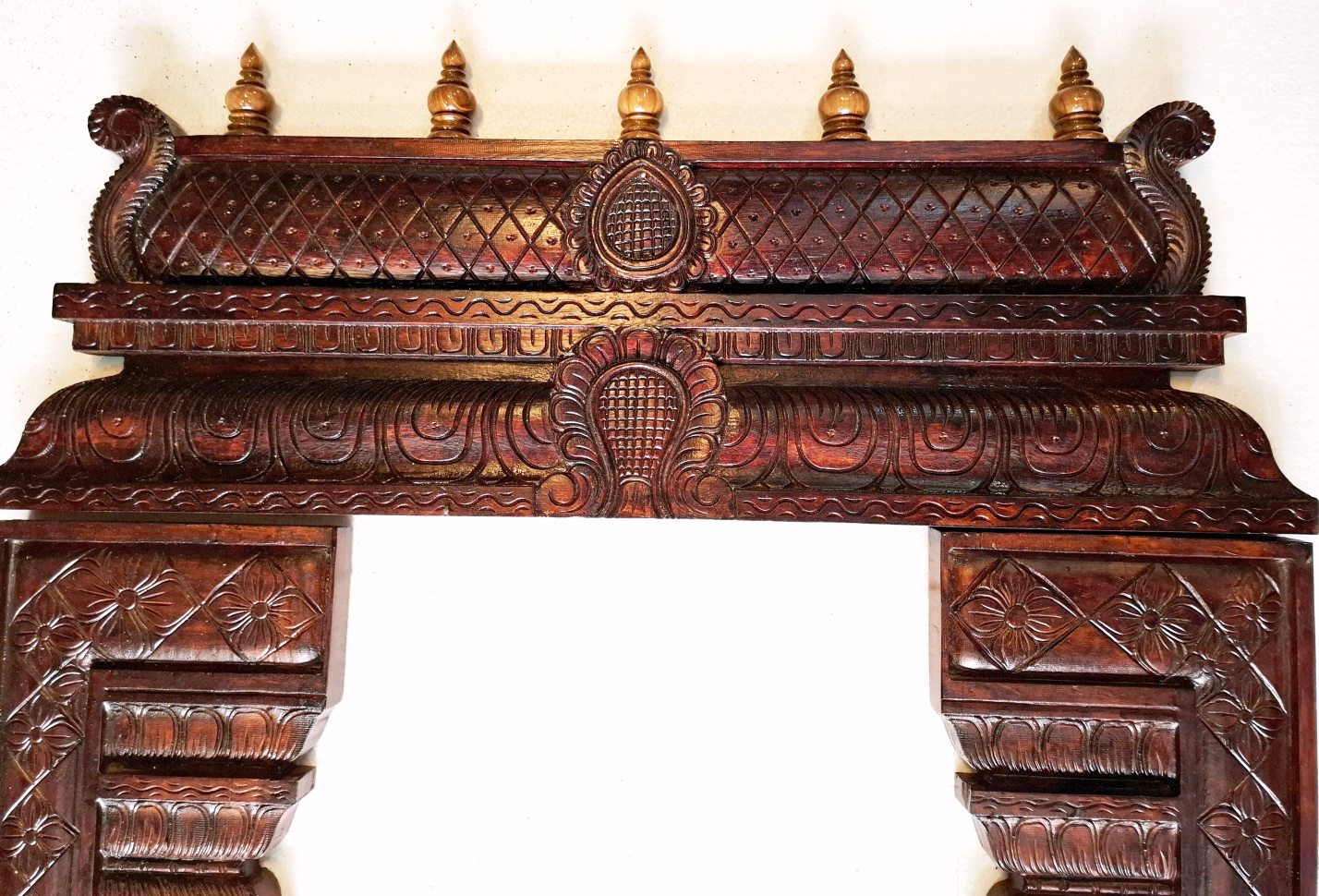 Wooden Temple Gopuram Wall Panel