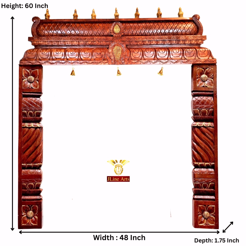 Wooden Temple Gopuram Wall Panel